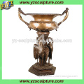 high quality cast bronze garden statue of flower pot